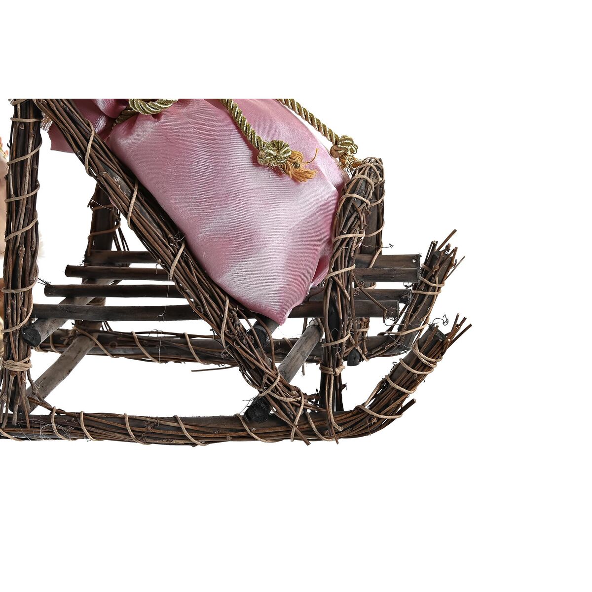 imagem de Figura Decorativa DKD Home Decor Pai Natal Natal Cinzento Cor de Rosa Madeira 42 x 22 x 50 cm3