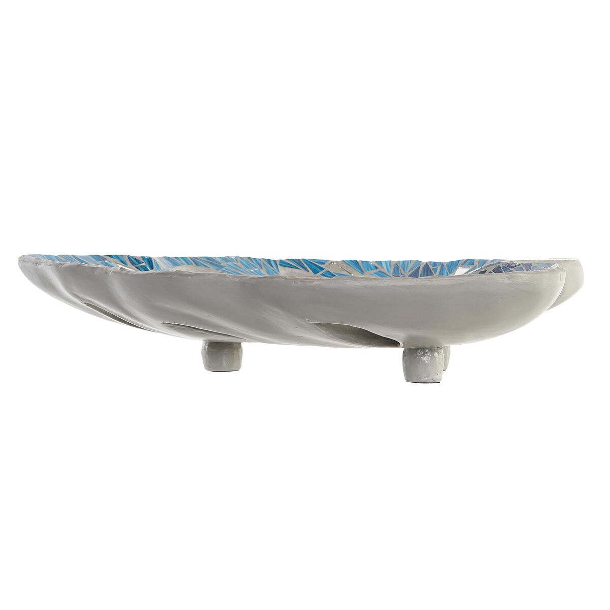 imagem de Centro de mesa DKD Home Decor 43 x 36 x 9 cm Azul Verde 45 x 36 x 9 cm Folha de planta3