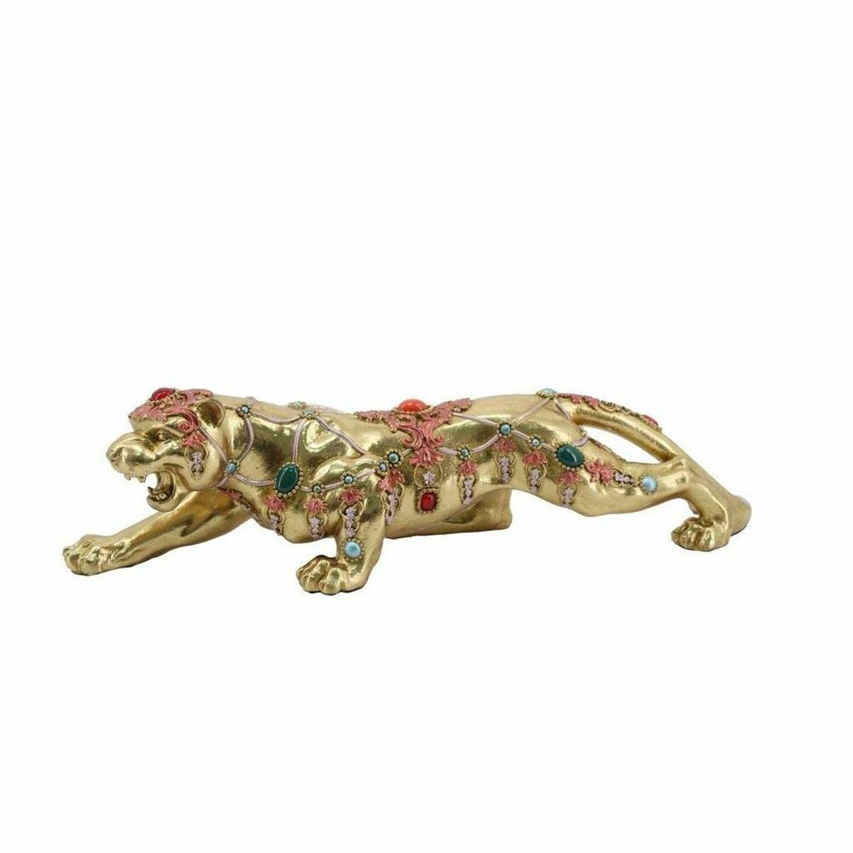 imagem de Figura Decorativa DKD Home Decor 39 x 11 x 10 cm Dourado Colonial Pantera1