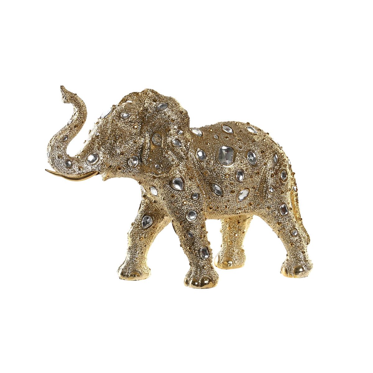 DKD Home Decor - Figura Decorativa DKD Home Decor Elefante Resina Moderno (36 x 14 x 26,5 cm)