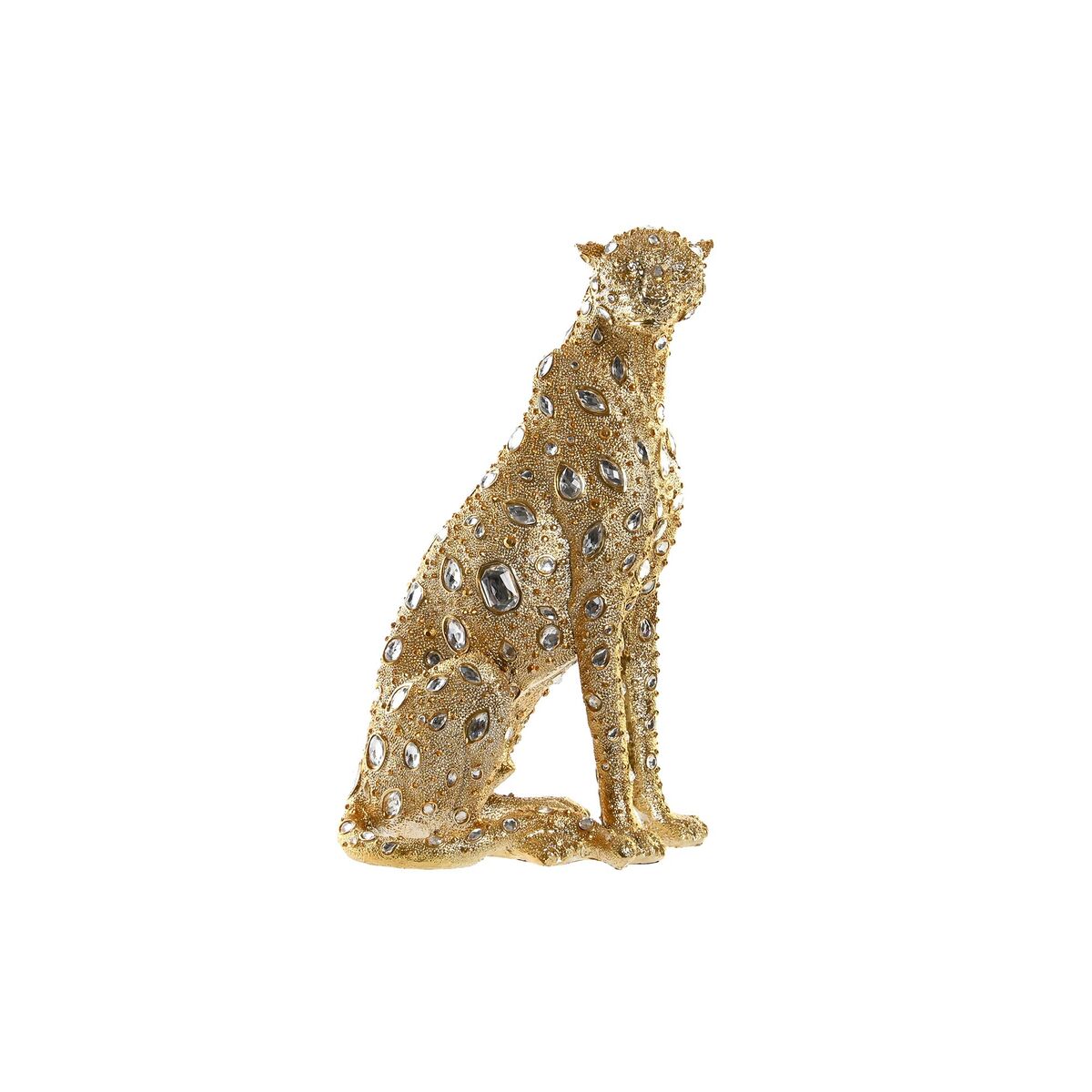 DKD Home Decor - Figura Decorativa DKD Home Decor Leopardo Resina Moderno (23,5 x 15 x 37 cm)