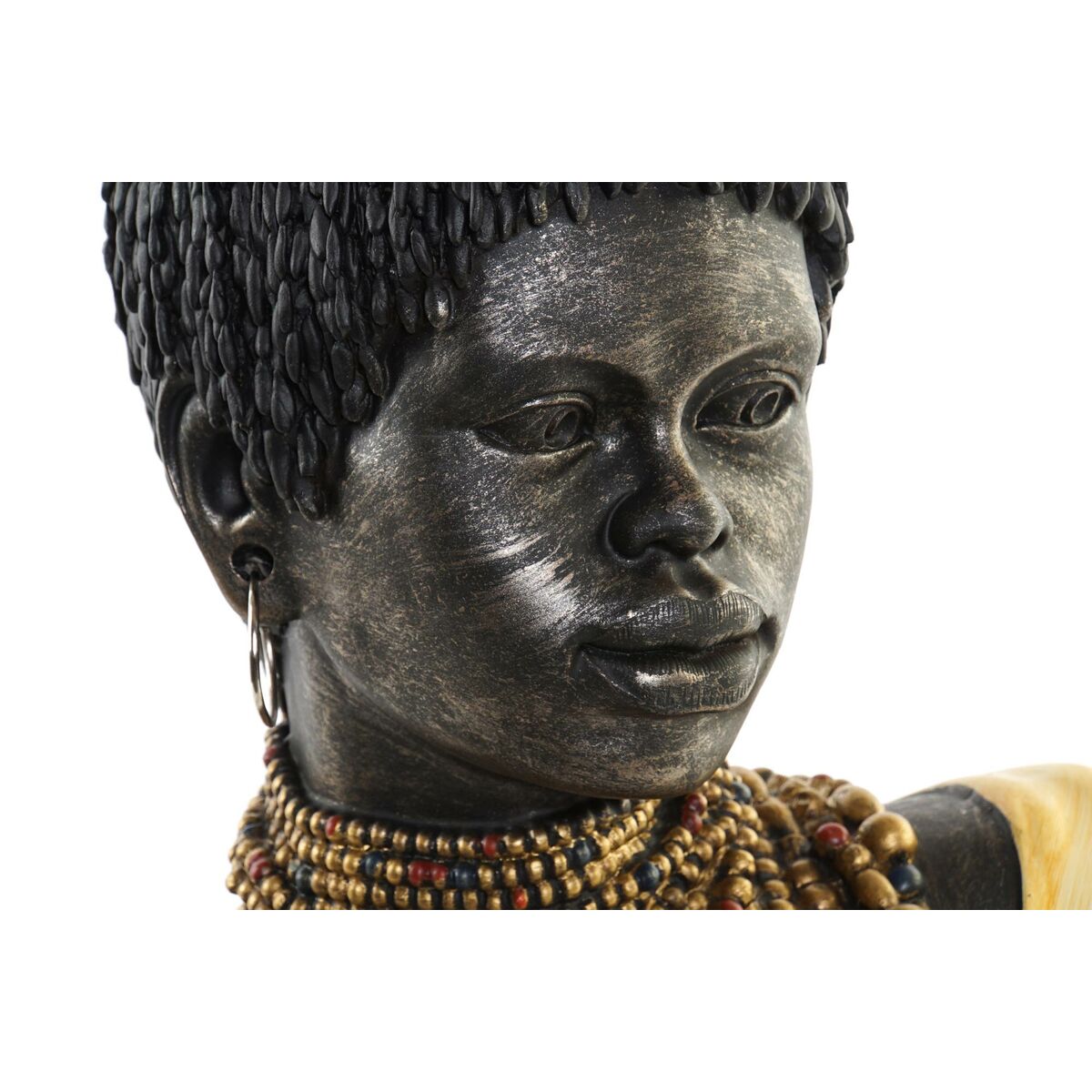 imagem de Figura Decorativa DKD Home Decor Africana 26 x 20 x 42 cm Preto Bege Colonial (2 Unidades)3