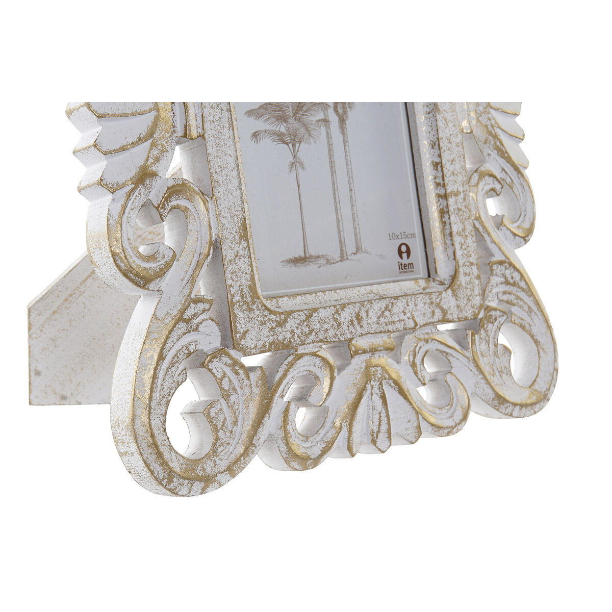 imagem de Moldura de Fotos DKD Home Decor Branco Madeira Cristal Madeira MDF 21 x 2,5 x 27 cm3