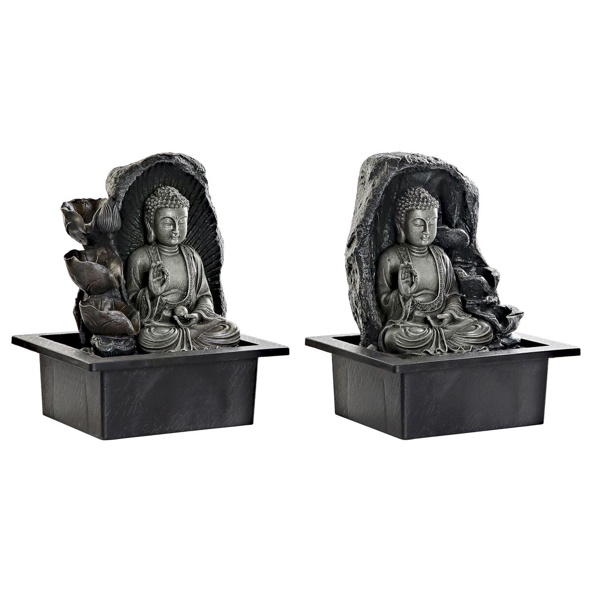 DKD Home Decor - Fonte de Jardim DKD Home Decor 21 x 17,5 x 25 cm Buda Resina Oriental (2 Unidades)