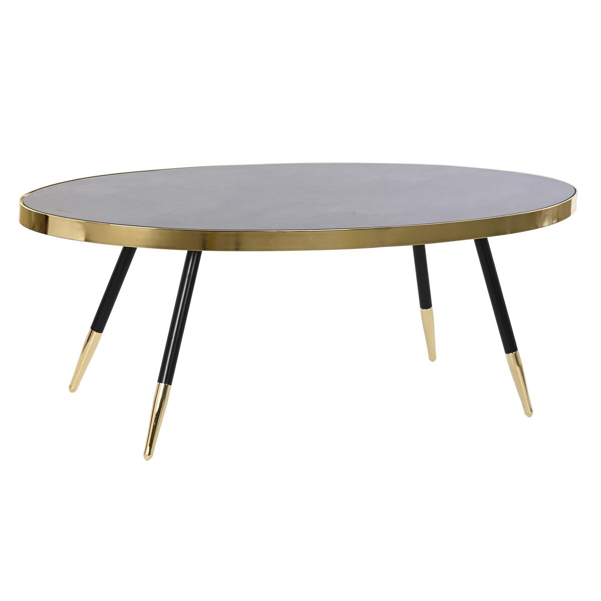 DKD Home Decor - Mesa de apoio DKD Home Decor Preto Dourado Cristal Aço 110 x 50 x 41,5 cm