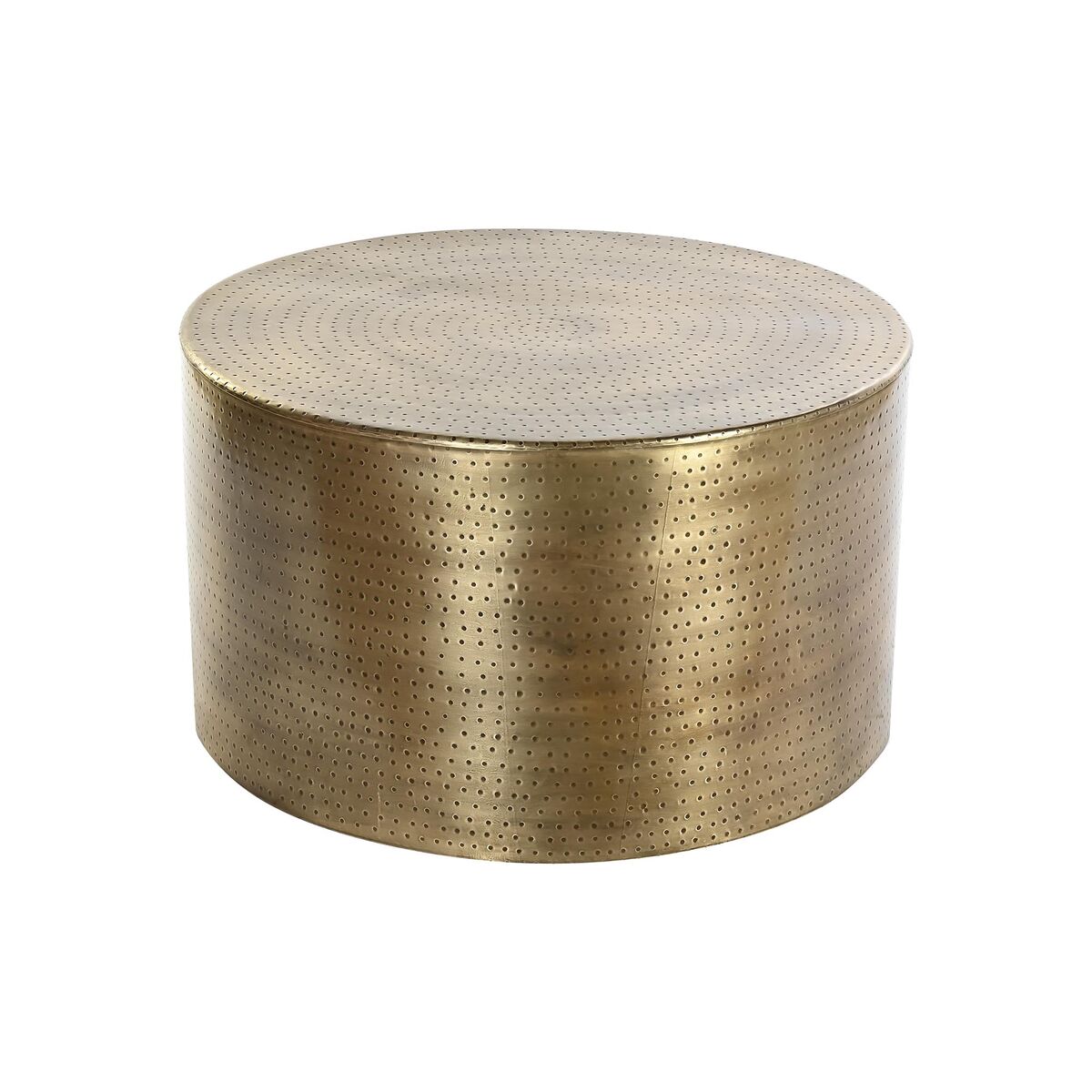 DKD Home Decor - Mesa de apoio DKD Home Decor 80 x 80 x 45 cm Dourado Metal Alumínio