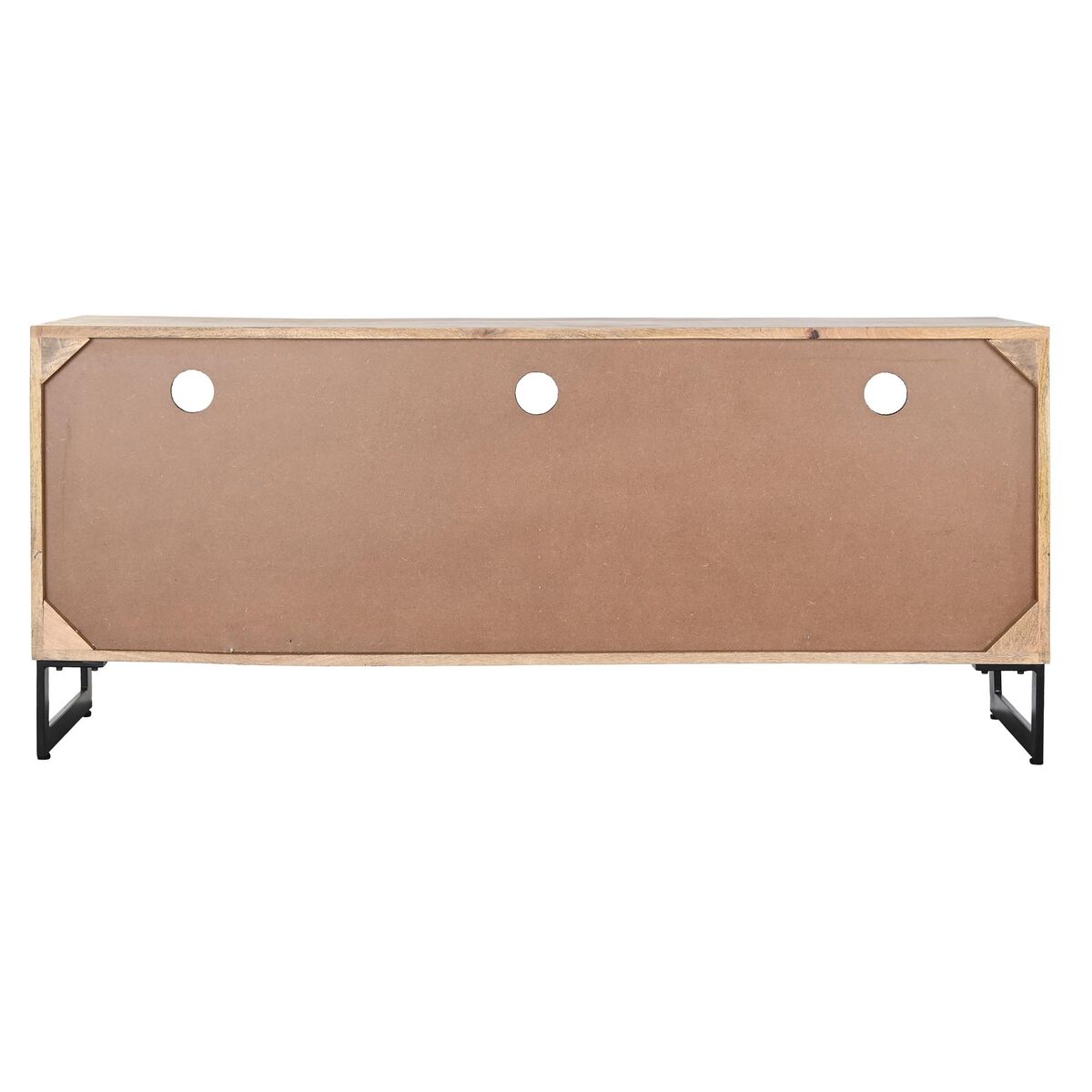 imagem de Móvel de TV DKD Home Decor Natural Preto Metal Madeira de mangueira (150 x 40 x 65 cm)2