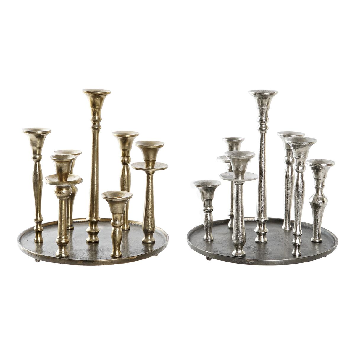 DKD Home Decor - Candelabro DKD Home Decor 29 x 29 x 30 cm Alumínio Moderno (2 Unidades)