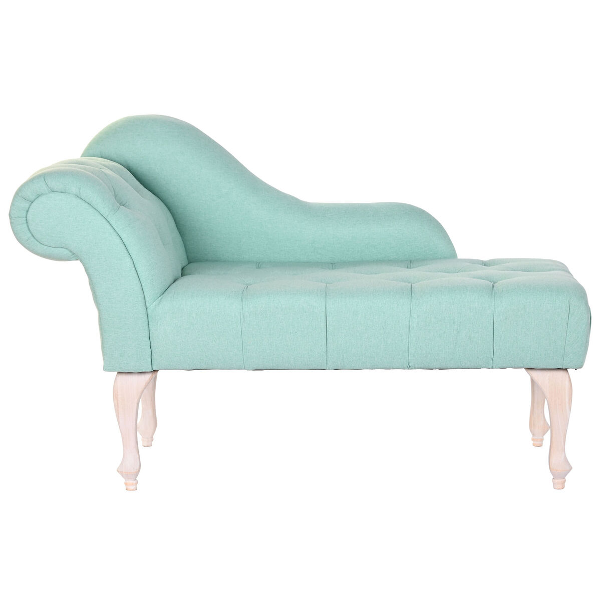 imagem de Sofá Chaise Longue DKD Home Decor 119 x 55 x 77 cm Madeira da borracha Verde2