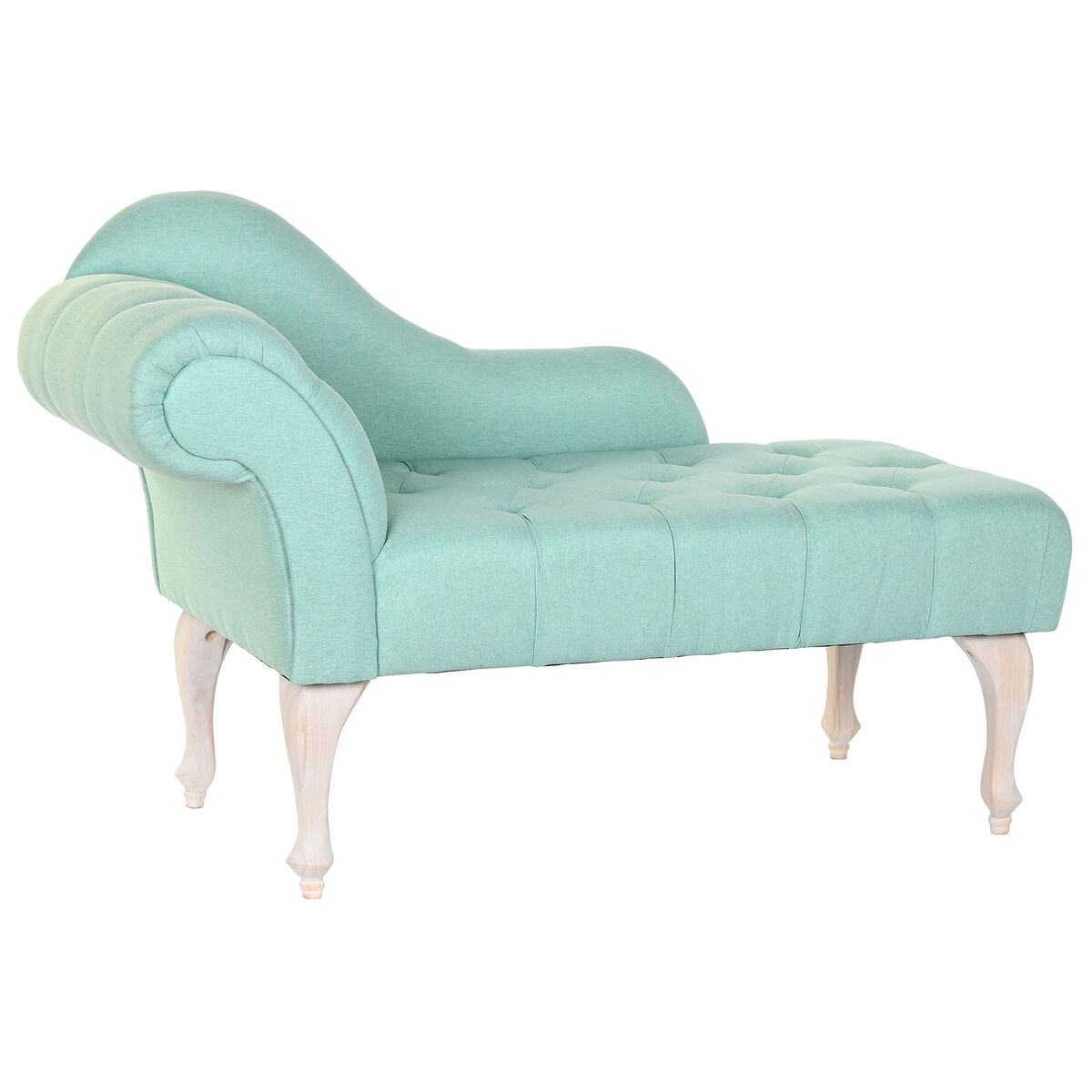 imagem de Sofá Chaise Longue DKD Home Decor 119 x 55 x 77 cm Madeira da borracha Verde1