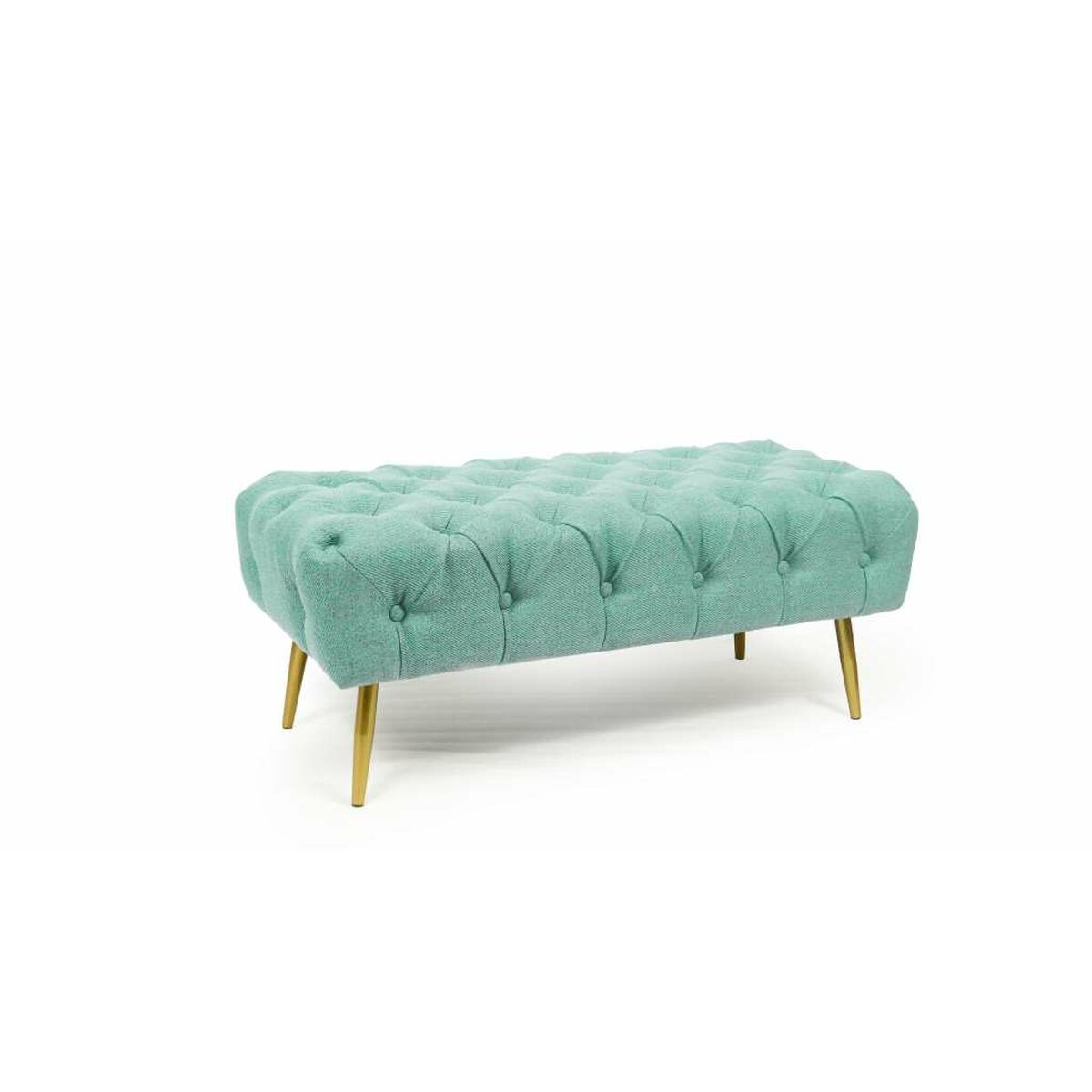 DKD Home Decor - Banqueta DKD Home Decor Verde Dourado Metal 103 x 46 x 42 cm