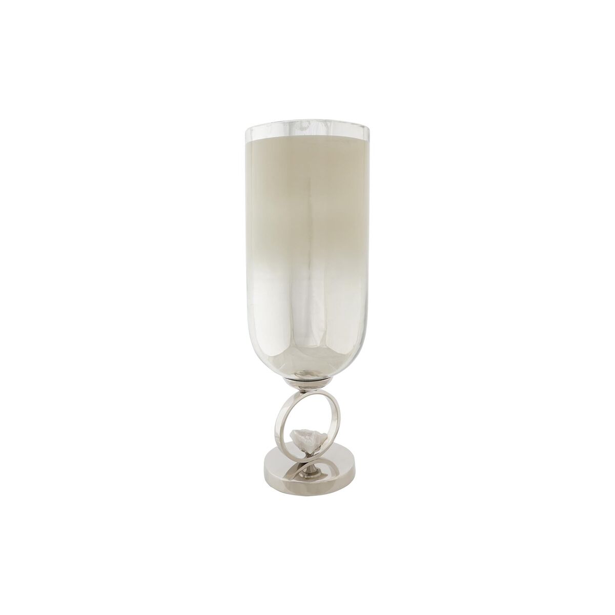 DKD Home Decor - Vaso DKD Home Decor Champanhe Cristal Alumínio (15 x 15 x 44 cm)