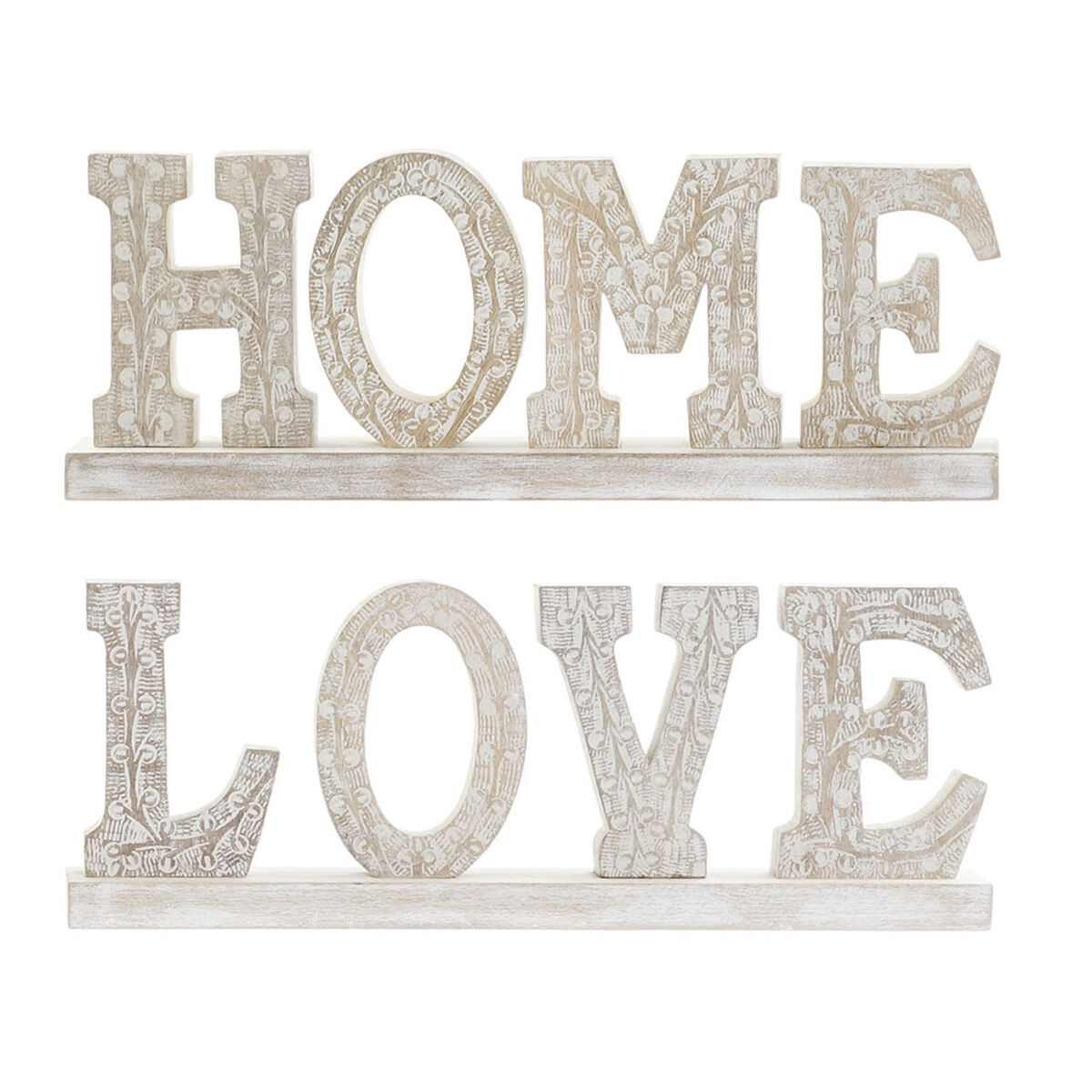 DKD Home Decor - Figura Decorativa DKD Home Decor Branco Decapé 40,5 x 5 x 15 cm (2 Unidades)