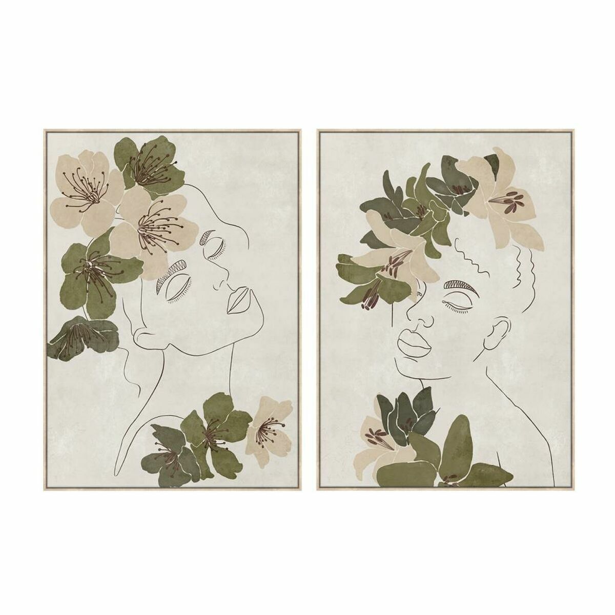 DKD Home Decor - Pintura DKD Home Decor Mulher 100 x 4 x 140 cm Urbana (2 Unidades)