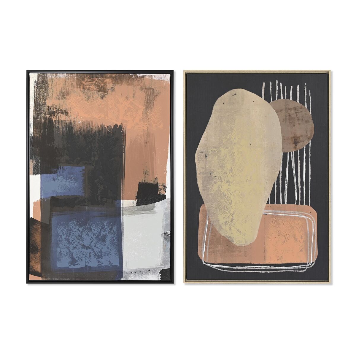 DKD Home Decor - Pintura DKD Home Decor Abstrato Urbana 83 x 4,5 x 123 cm 84 x 4,5 x 123 cm (2 Unidades)