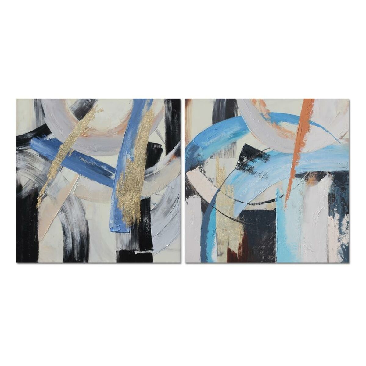 imagem de Pintura DKD Home Decor 100 x 2,5 x 100 cm 100 x 2,8 x 100 cm Abstrato Moderno (2 Unidades)1