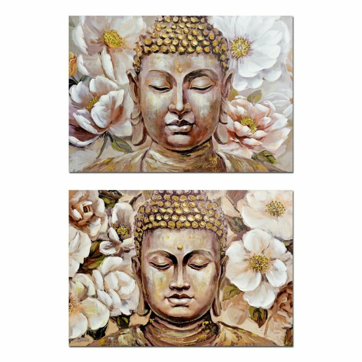 DKD Home Decor - Pintura DKD Home Decor Buda Oriental 100 x 3 x 70 cm (2 Unidades)