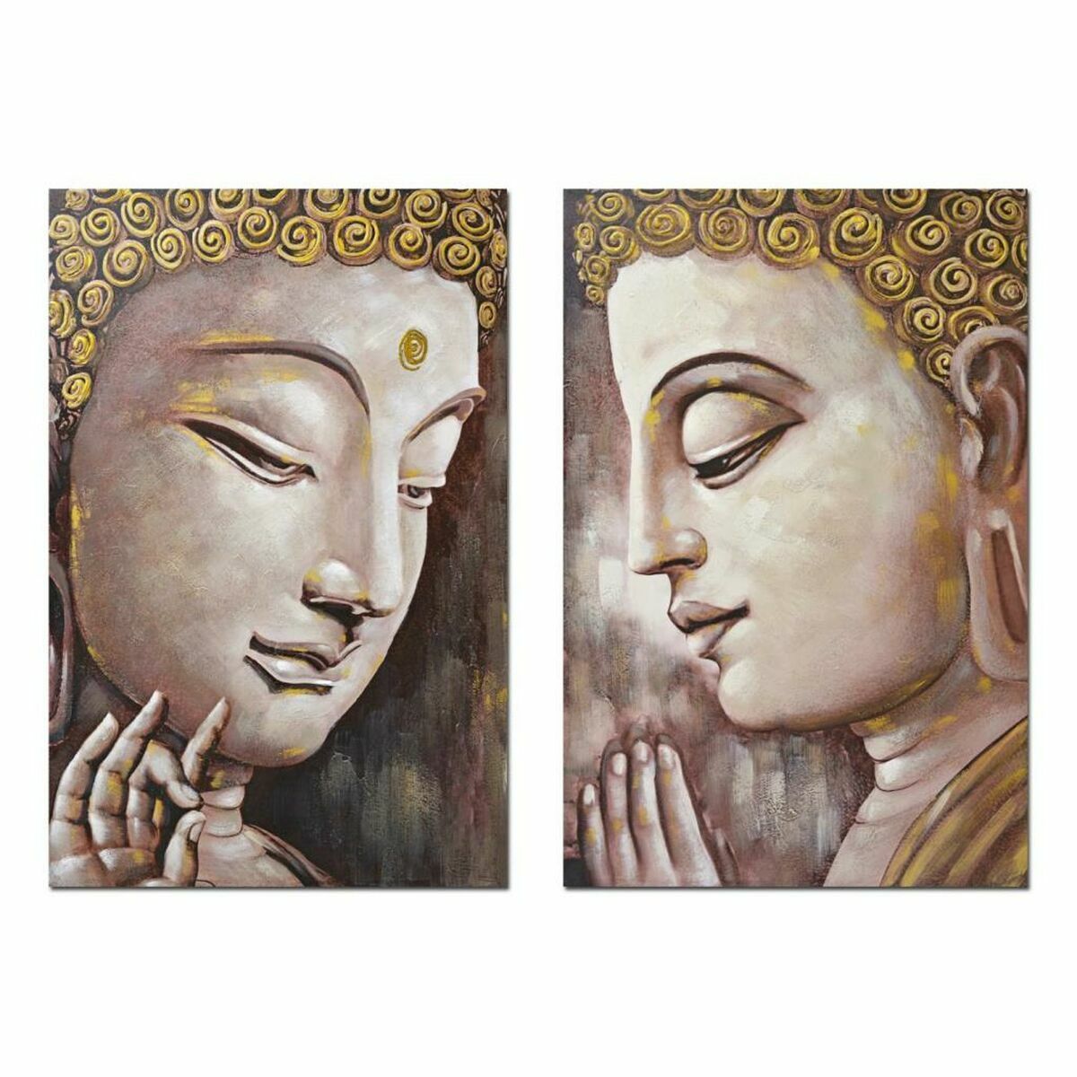 DKD Home Decor - Pintura DKD Home Decor Buda 80 x 3 x 120 cm Oriental (2 Unidades)