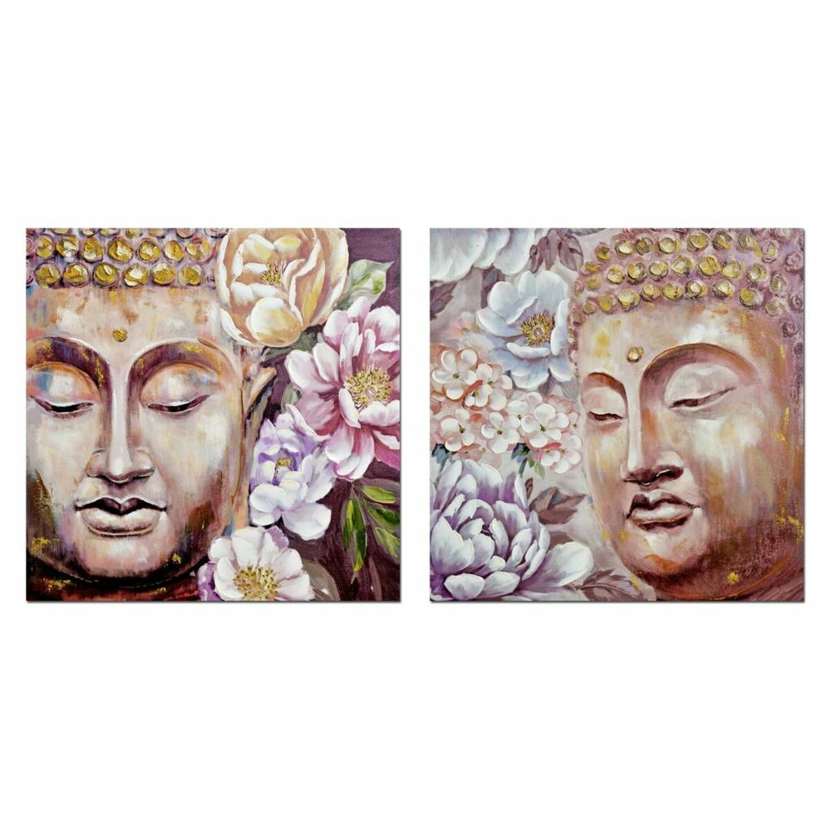 DKD Home Decor - Pintura DKD Home Decor Buda 80 x 3 x 80 cm Oriental (2 Unidades)