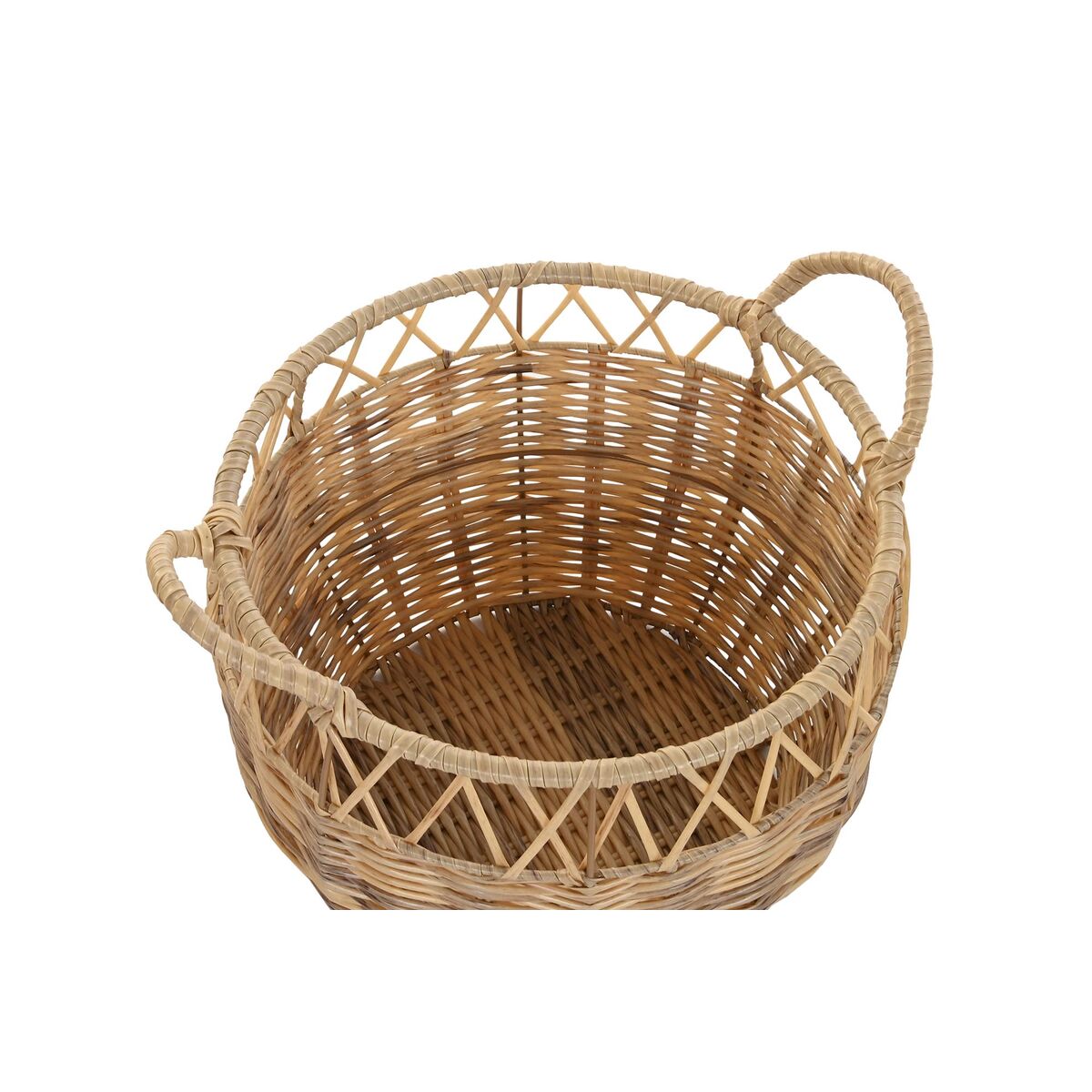 imagem de Conjunto de Cestas DKD Home Decor Natural Metal PE (38 x 38 x 27 cm)4