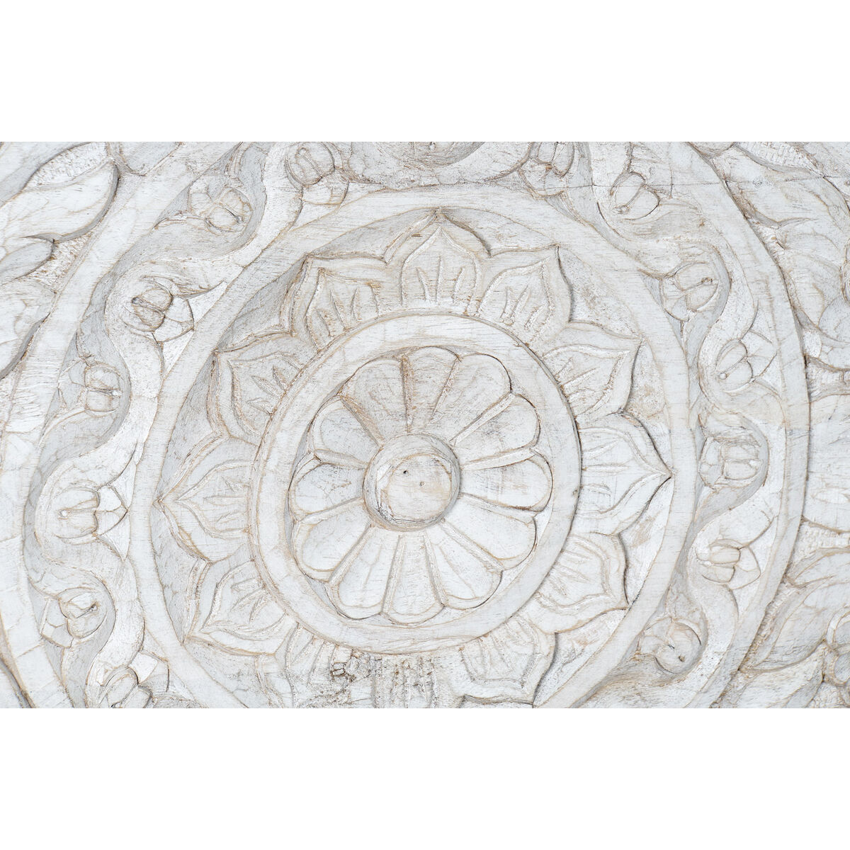 imagem de Arca DKD Home Decor Branco Madeira de mangueira Mandala 150 x 43 x 50 cm3