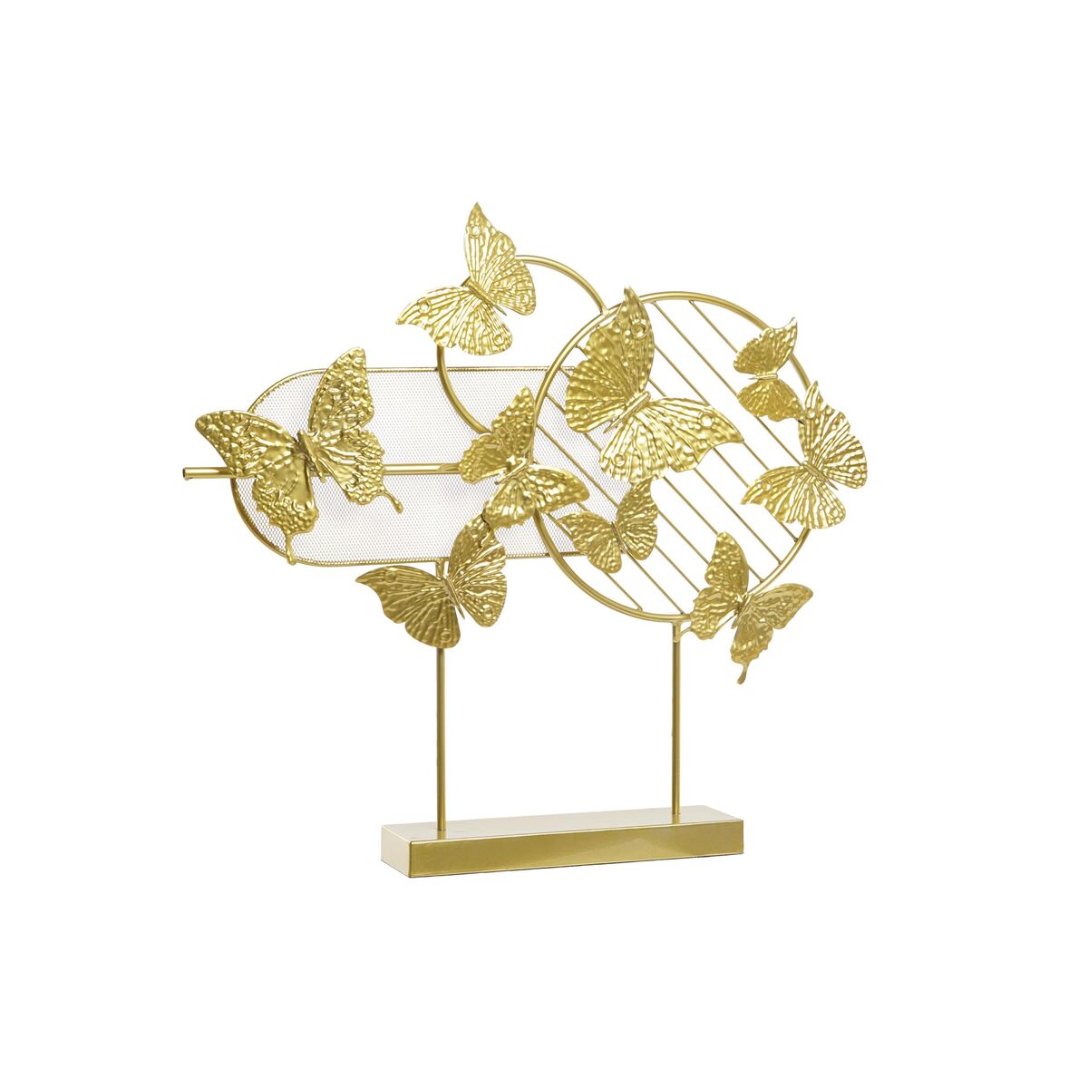 DKD Home Decor - Figura Decorativa DKD Home Decor Dourado Metal Borboletas (63 x 9 x 58,4 cm)