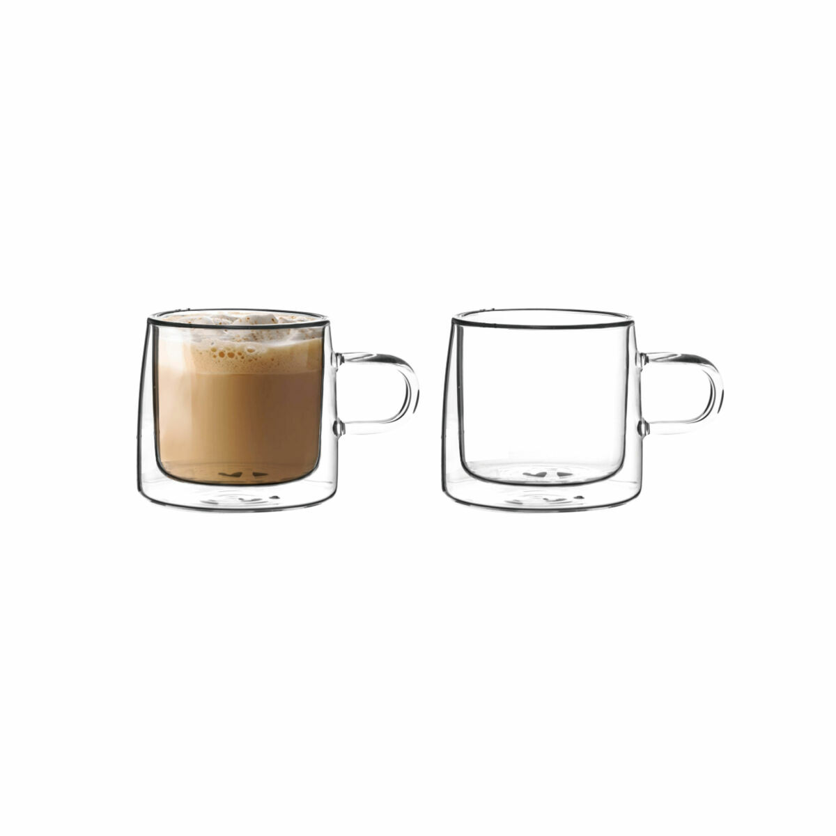 imagem de Conjunto de Chávenas de Café DKD Home Decor Cristal Transparente 260 ml Vidro de Borosilicato2