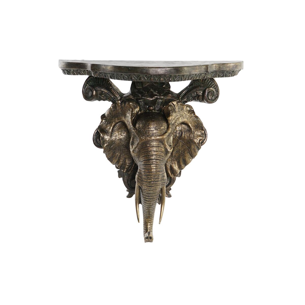 DKD Home Decor - Prateleira DKD Home Decor Elefante Dourado Resina (36,5 x 16,5 x 36 cm)