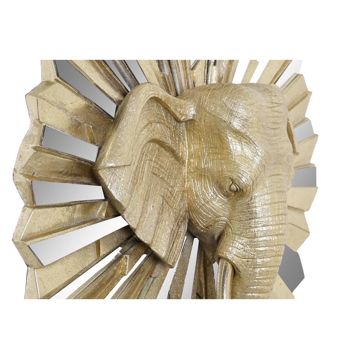 imagem de Figura Decorativa DKD Home Decor 47 x 18 x 56,5 cm Elefante Dourado2