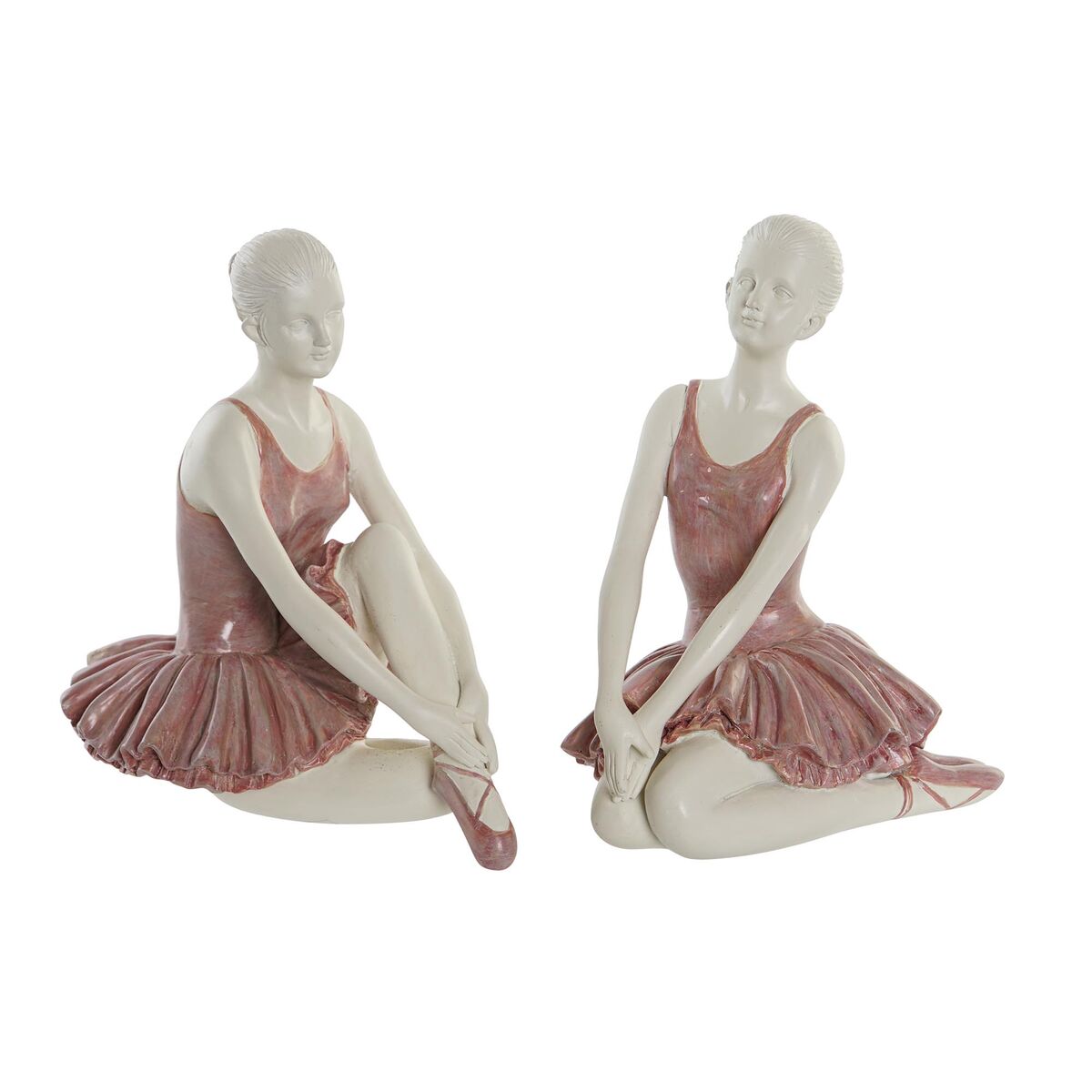 DKD Home Decor - Figura Decorativa DKD Home Decor Romântico Bailarina Ballet 16 x 11 x 17 cm (2 Unidades)