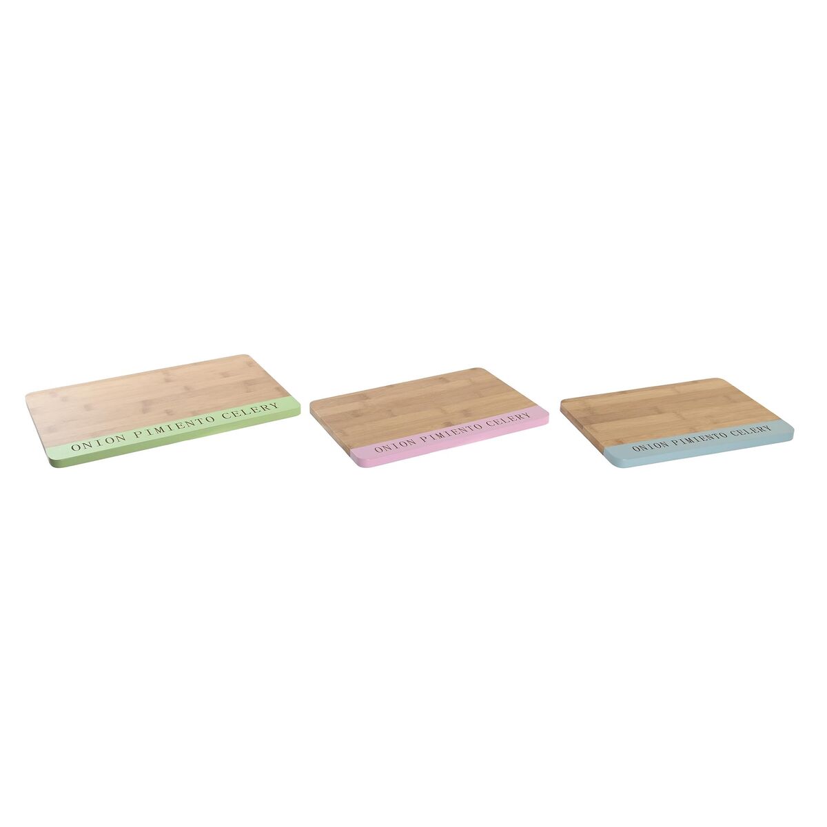 DKD Home Decor - Tábua de corte DKD Home Decor 33,5 x 22,4 x 1,2 cm Azul Cor de Rosa Verde