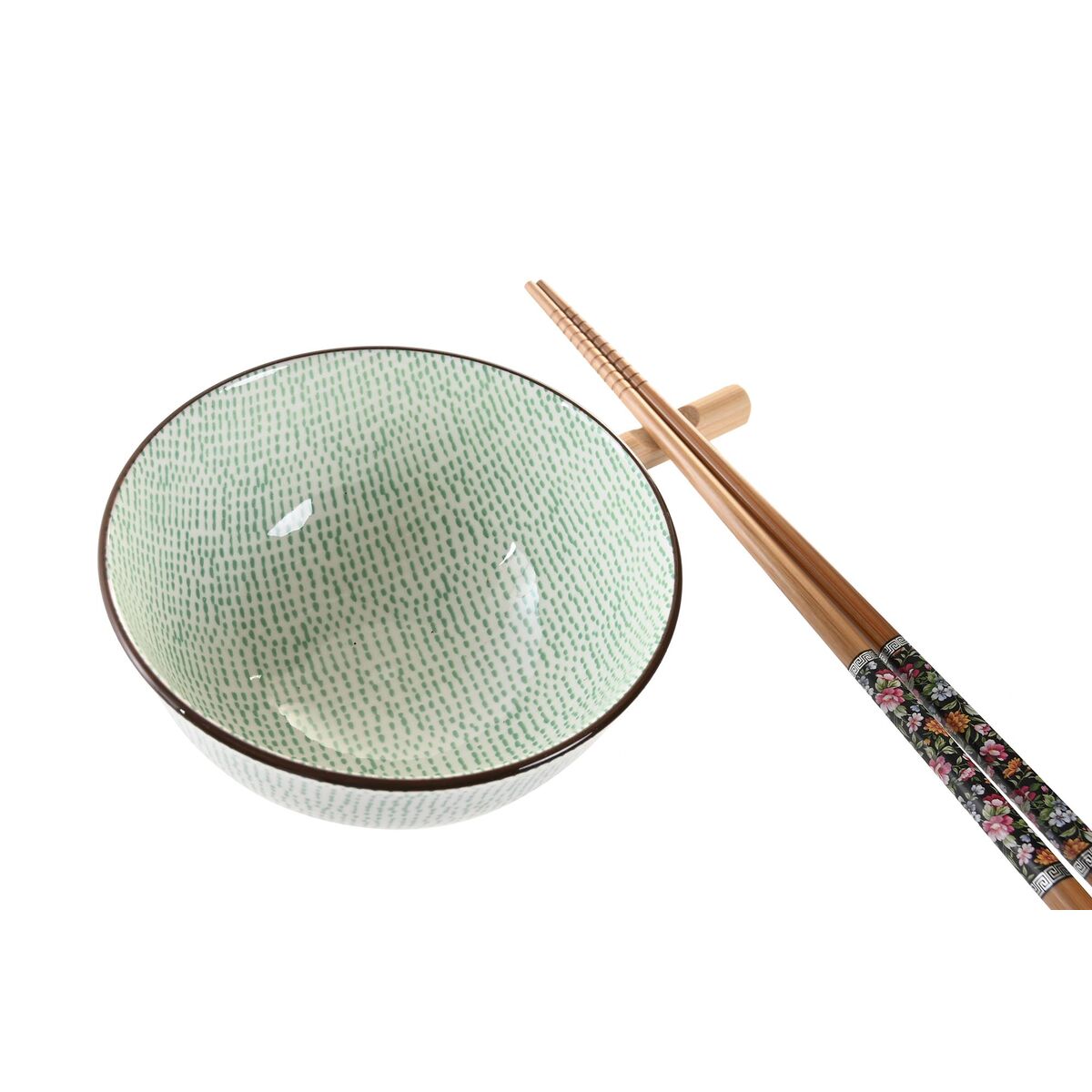 imagem de Conjunto de sushi DKD Home Decor 30 x 21 x 7 cm Verde Azul celeste Grés Oriental (6 Peças)2