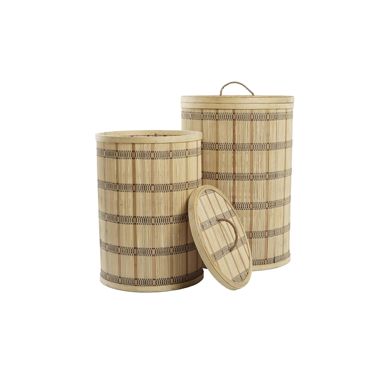 imagem de Conjunto de Cestas DKD Home Decor 40 x 40 x 63 cm Bambu4