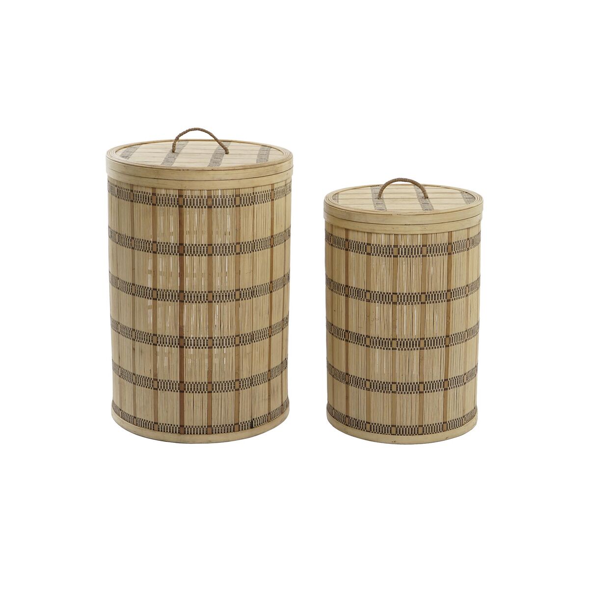 DKD Home Decor - Conjunto de Cestas DKD Home Decor 40 x 40 x 63 cm Bambu