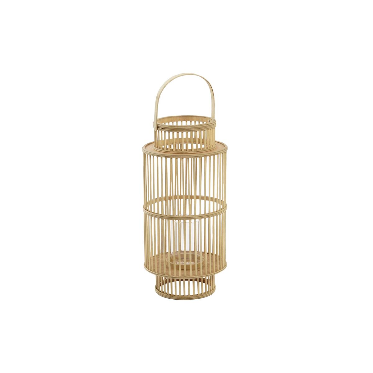 DKD Home Decor - Castiçais DKD Home Decor Cristal Bambu (26 x 26 x 69 cm)