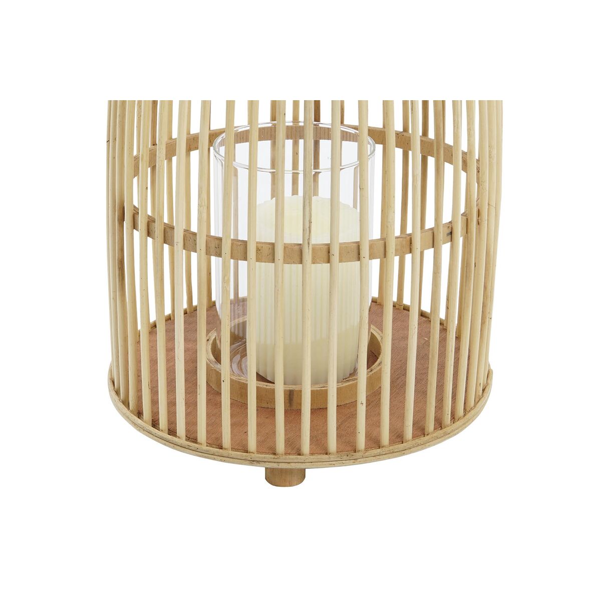 imagem de Castiçais DKD Home Decor Cristal Bambu (25 x 25 x 56 cm)2