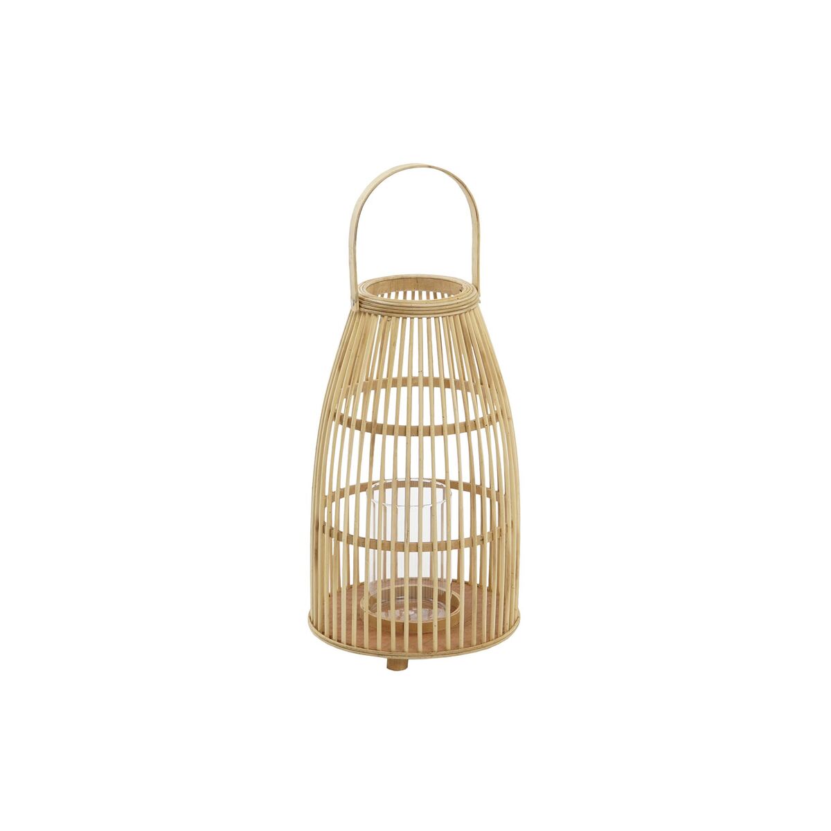 DKD Home Decor - Castiçais DKD Home Decor Cristal Bambu (25 x 25 x 56 cm)