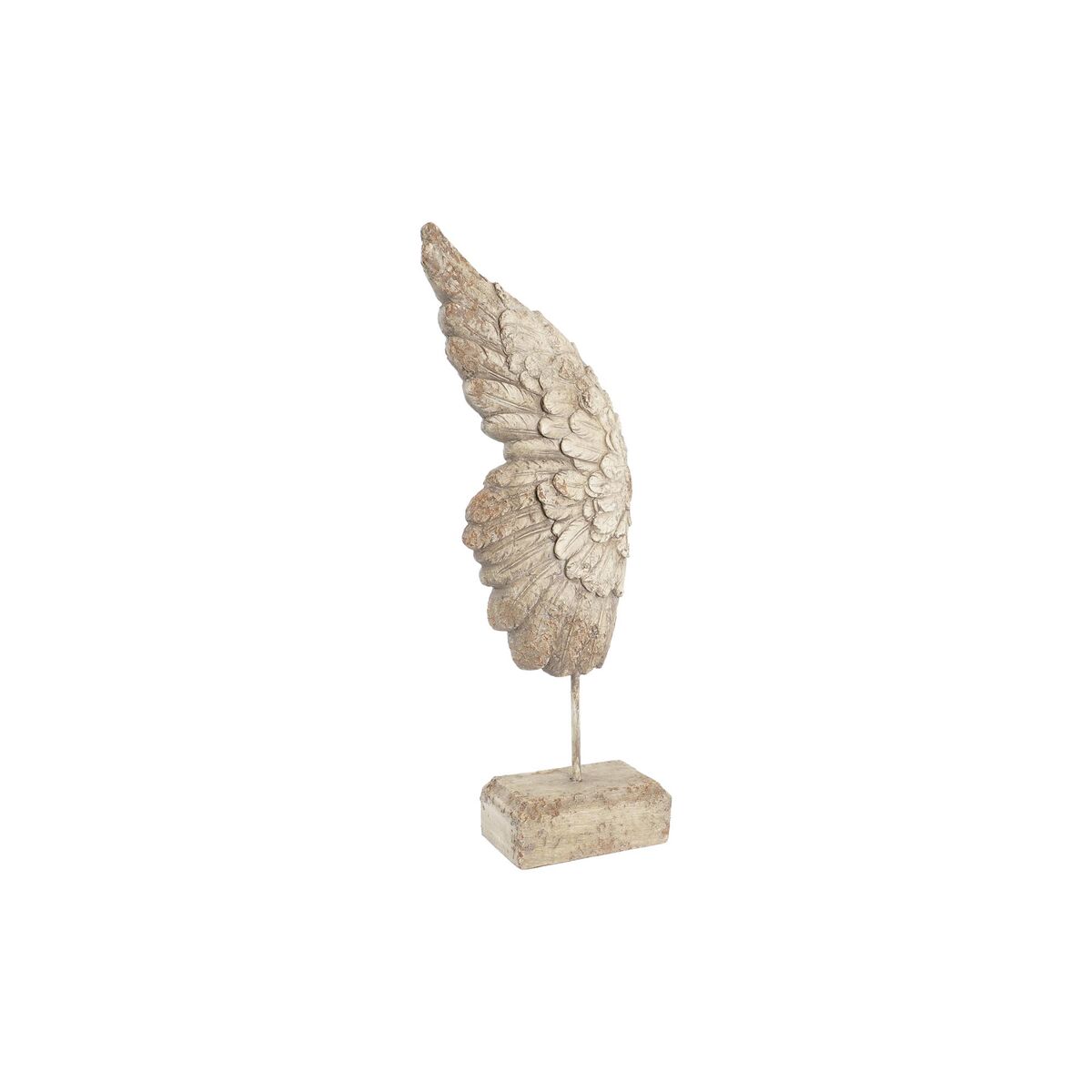 DKD Home Decor - Figura Decorativa DKD Home Decor Acabamento envelhecido Branco Asas de Anjo Magnésio (26 x 11 x 65 cm)