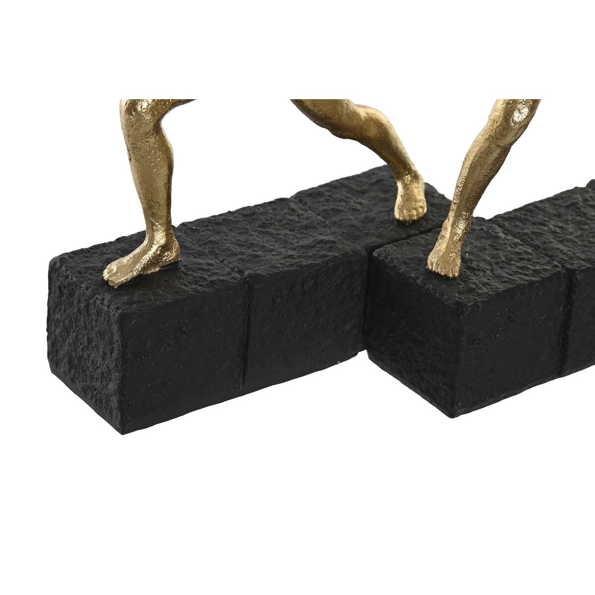 imagem de Figura Decorativa DKD Home Decor 21 x 5,5 x 25,5 cm Preto Dourado Ginasta (2 Unidades)2