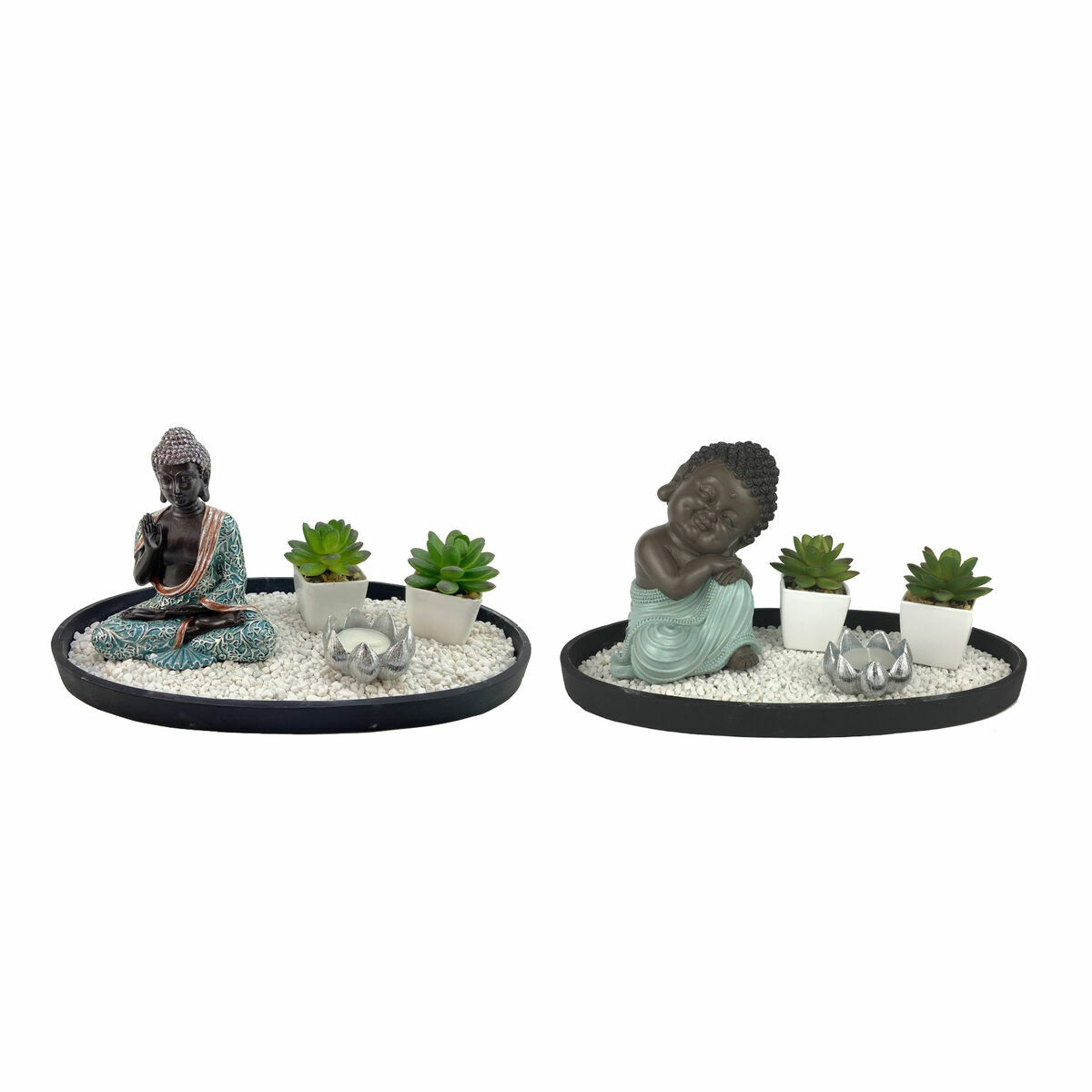 DKD Home Decor - Figura Decorativa DKD Home Decor 32 x 16,5 x 15,5 cm Oriental Jardim (2 Unidades)