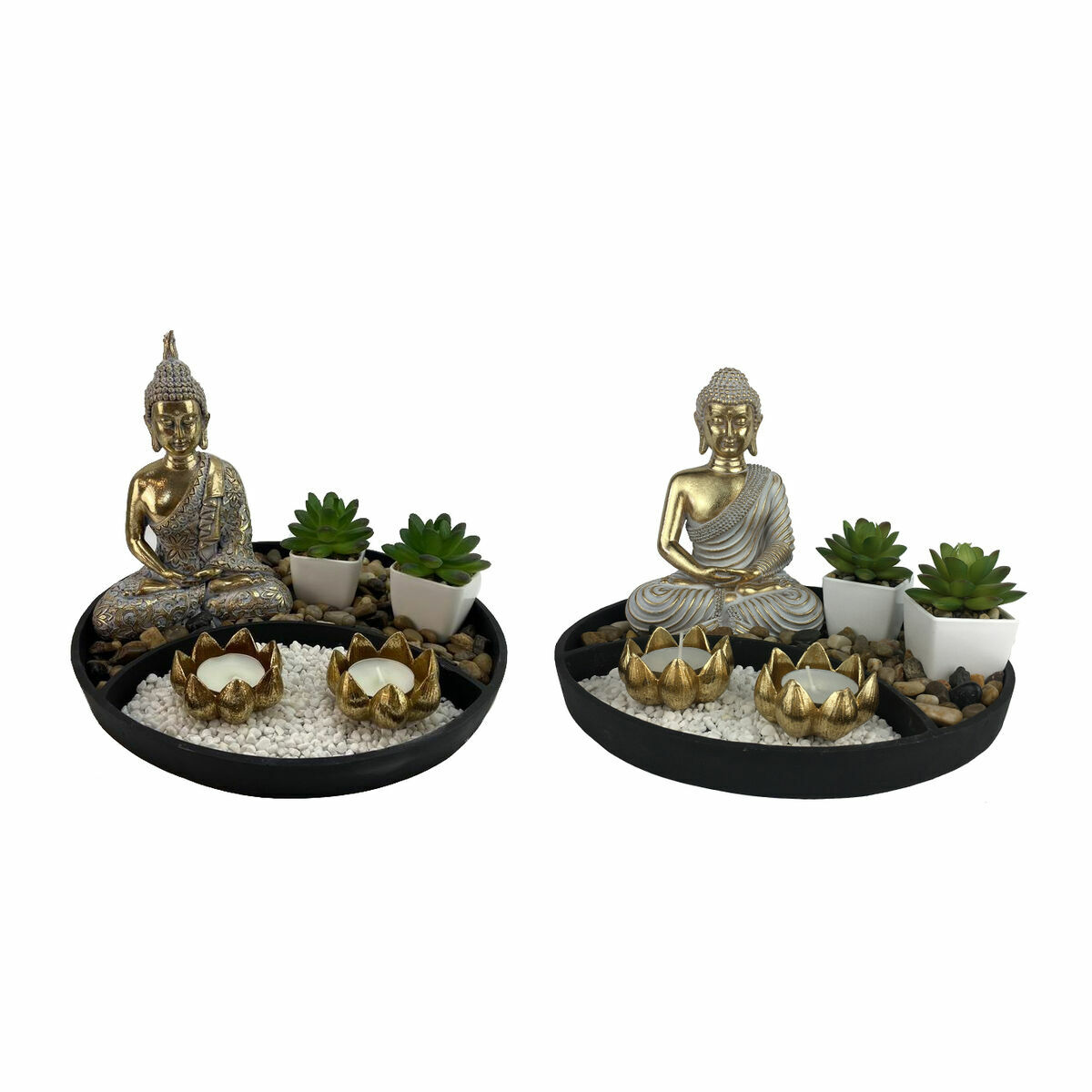 DKD Home Decor - Figura Decorativa DKD Home Decor 26 x 26 x 18 cm Oriental Jardim (2 Unidades)