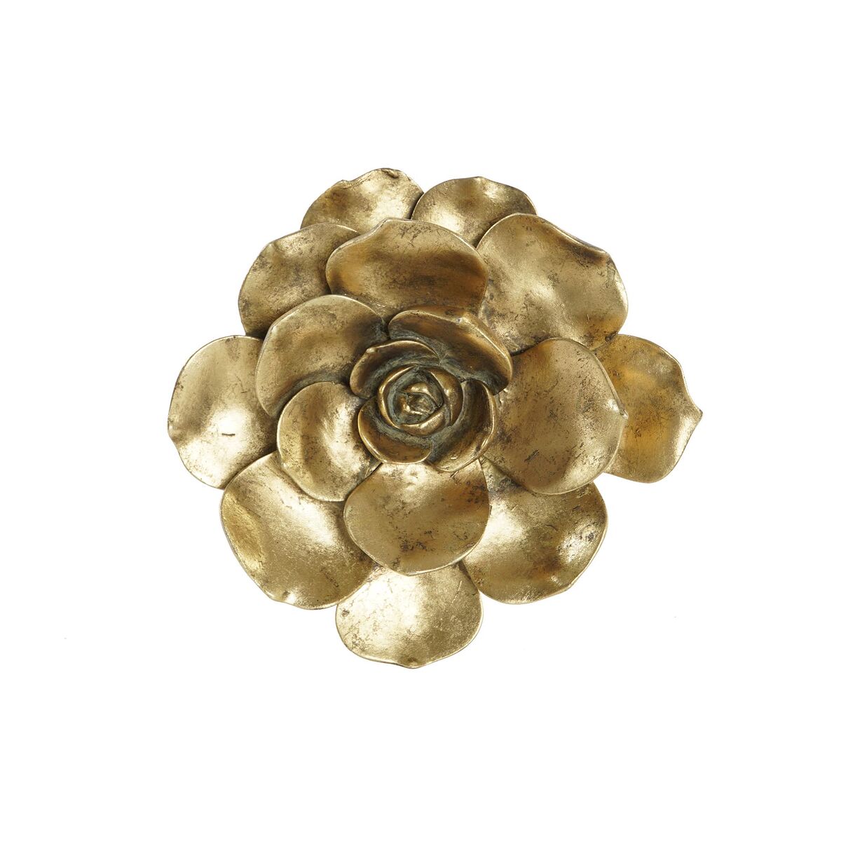 DKD Home Decor - Decoração de Parede DKD Home Decor Dourado Flor 19,5 x 5,5 x 19,5 cm