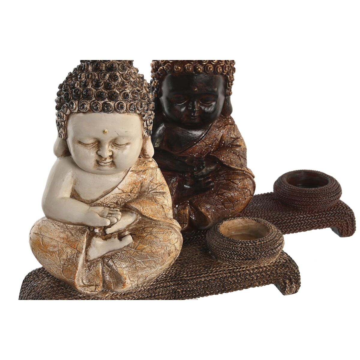 imagem de Figura Decorativa DKD Home Decor 22 x 8,2 x 23 cm Vermelho Bege Buda Oriental (4 Peças)2