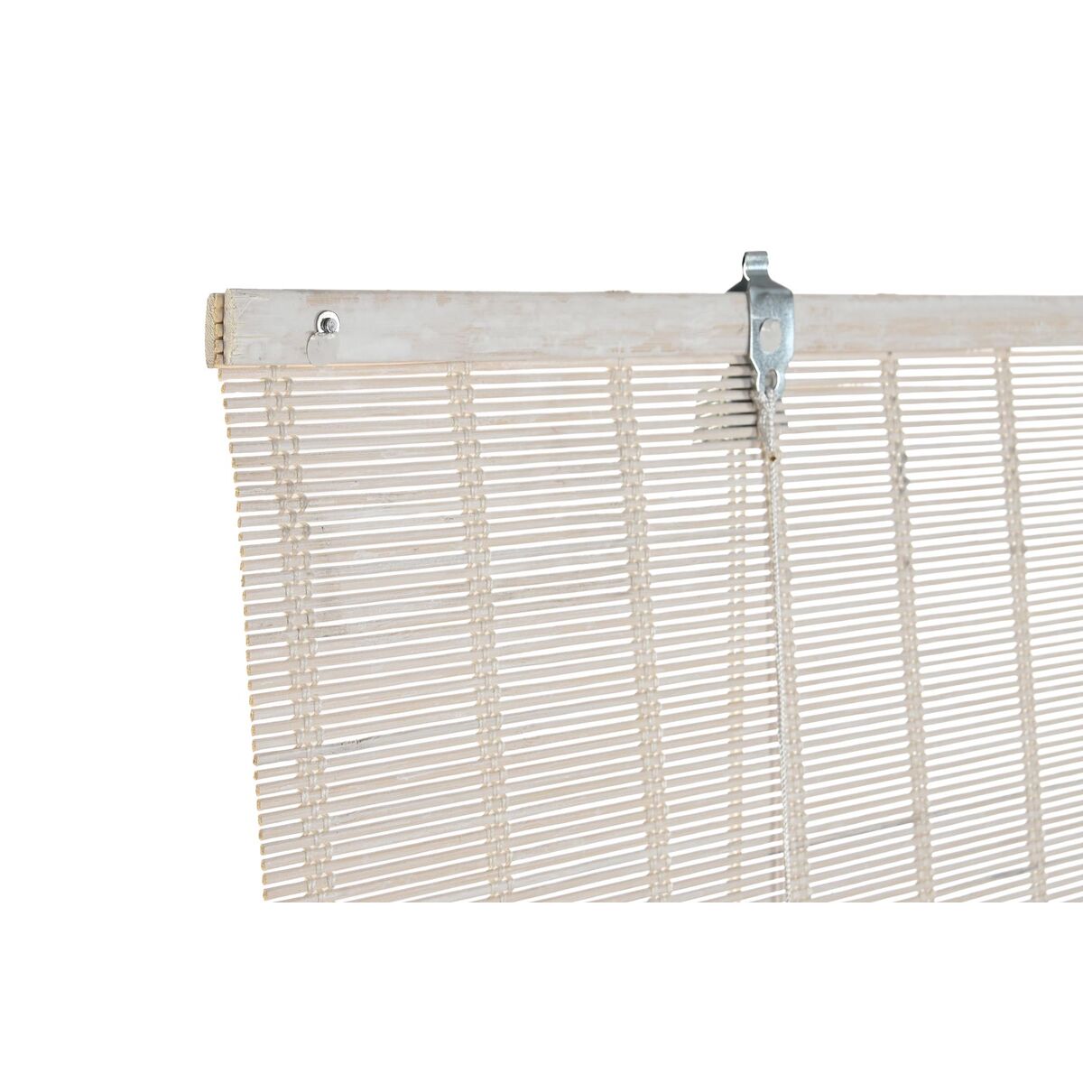 imagem de Estore de enrolar DKD Home Decor Envernizado Branco Bambu 120 x 2 x 230 cm3