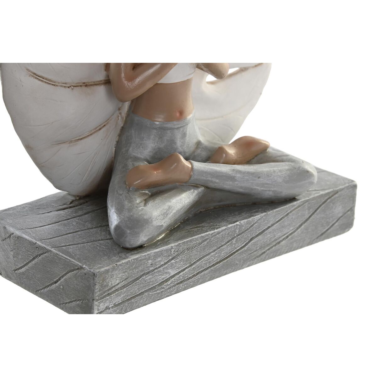 imagem de Figura Decorativa DKD Home Decor 16 x 7,5 x 21 cm Cinzento Branco Yoga (2 Unidades)2