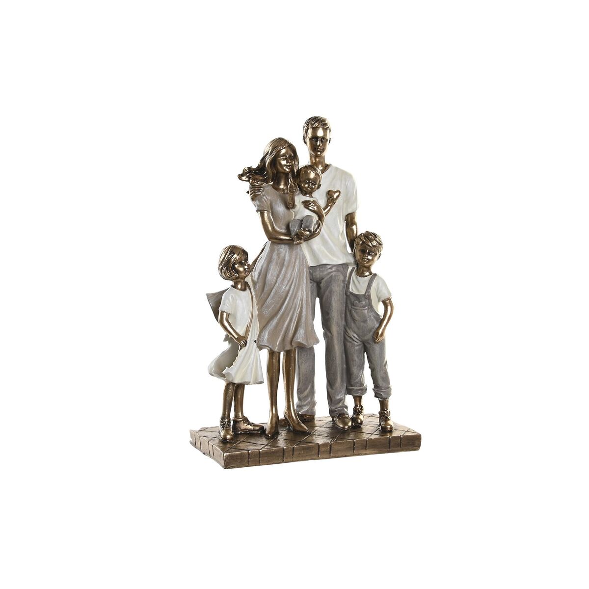 imagem de Figura Decorativa DKD Home Decor 24 x 11,5 x 34 cm Multicolor Família (2 Unidades)3