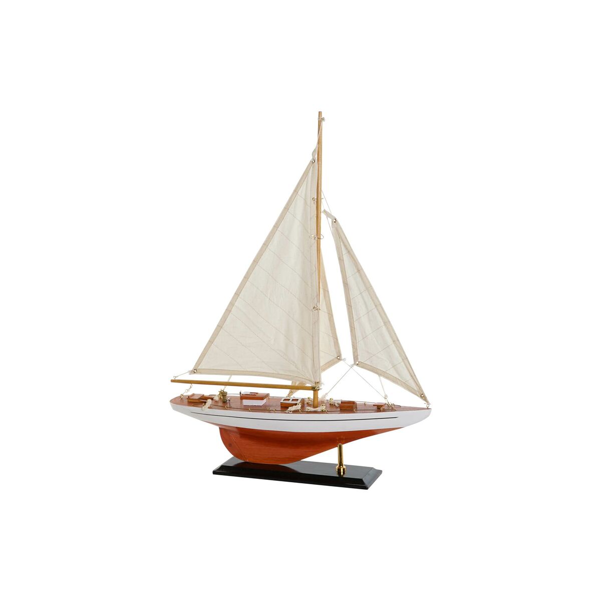 imagem de Barco DKD Home Decor 42 x 9 x 60 cm Castanho Laranja Mediterrâneo1