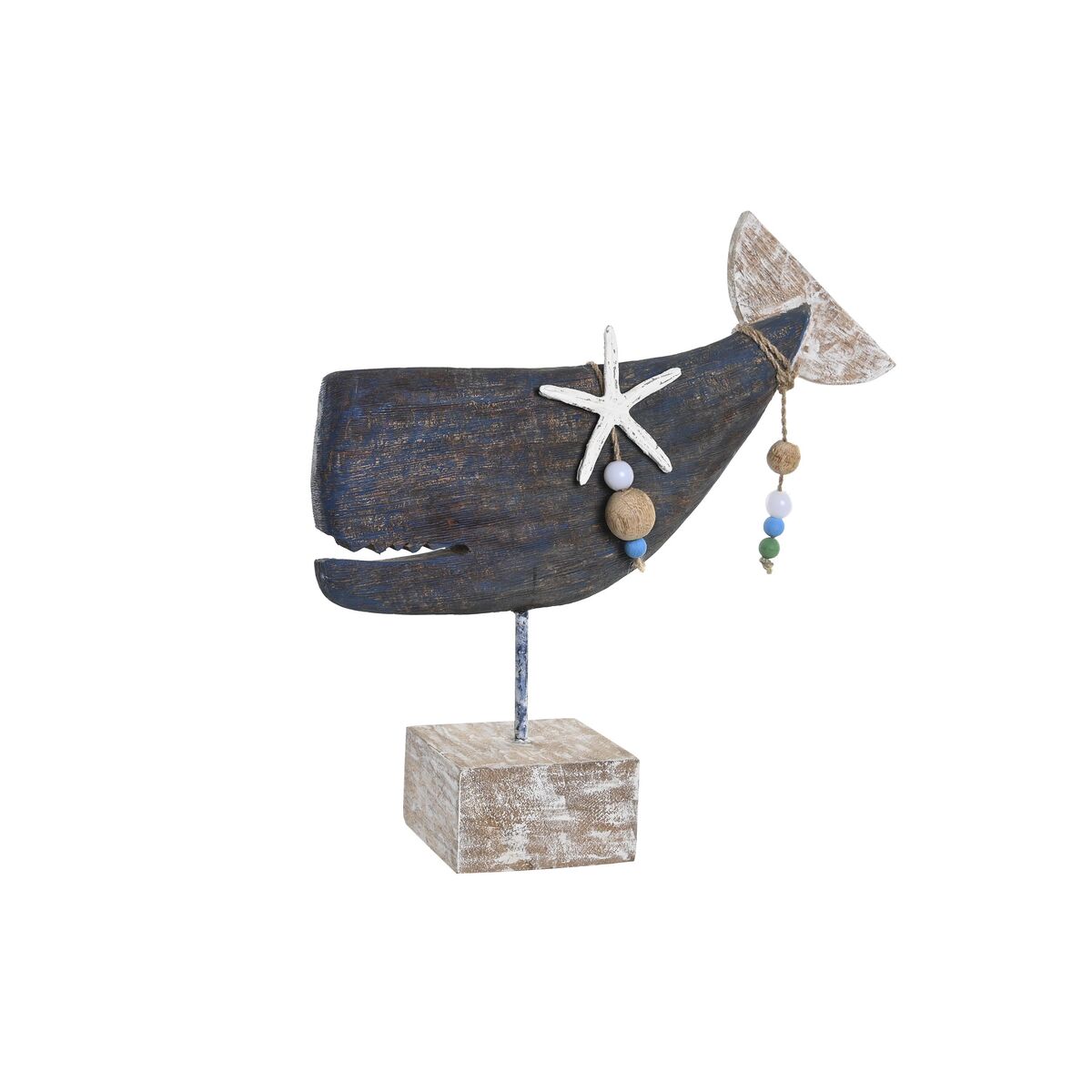 imagem de Figura Decorativa DKD Home Decor Azul Resina Madeira de mangueira (37 x 11 x 39 cm)1