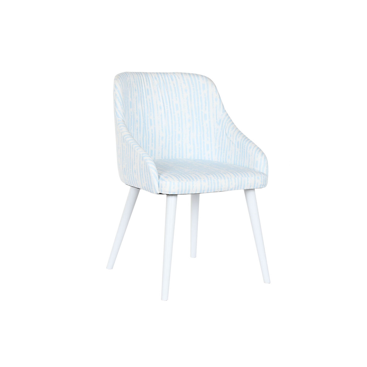 DKD Home Decor - Cadeira DKD Home Decor 53 x 57 x 79 cm Azul Metal Poliéster Branco