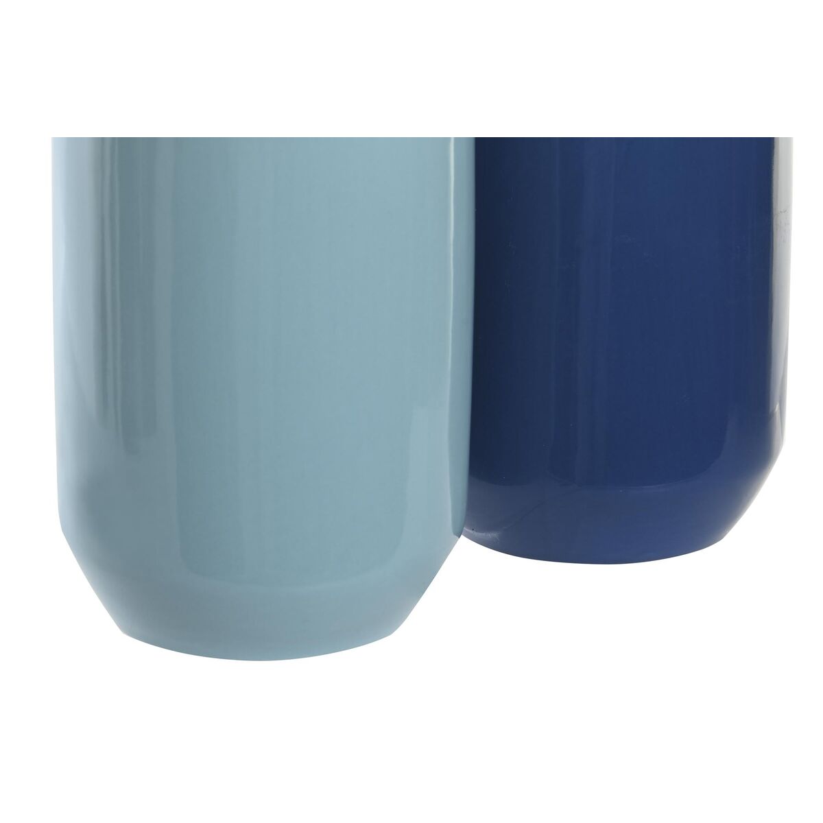 imagem de Vaso DKD Home Decor 12,5 x 12,5 x 25 cm Branco Azul celeste Azul Marinho Grés (2 Unidades)2